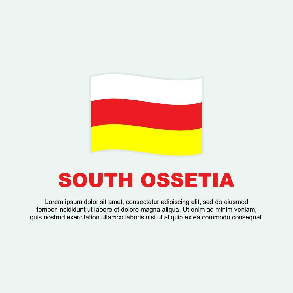 zuiden ossetië vlag achtergrond ontwerp sjabloon. zuiden ossetië onafhankelijkheid dag banier sociaal media na. zuiden ossetië achtergrond vector