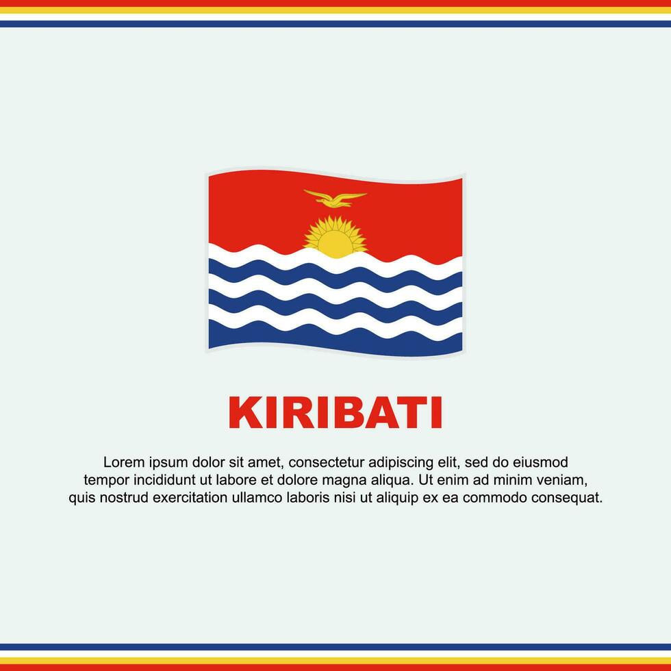 Kiribati vlag achtergrond ontwerp sjabloon. Kiribati onafhankelijkheid dag banier sociaal media na. Kiribati ontwerp vector