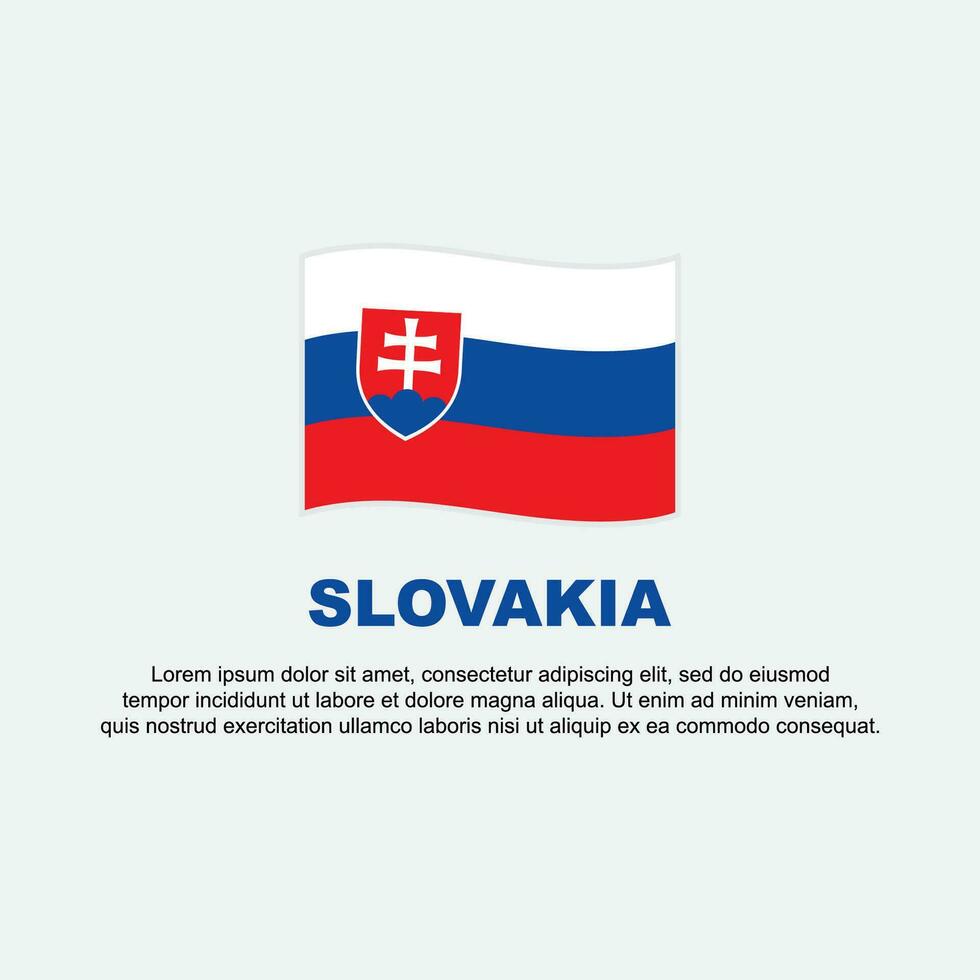 Slowakije vlag achtergrond ontwerp sjabloon. Slowakije onafhankelijkheid dag banier sociaal media na. Slowakije achtergrond vector