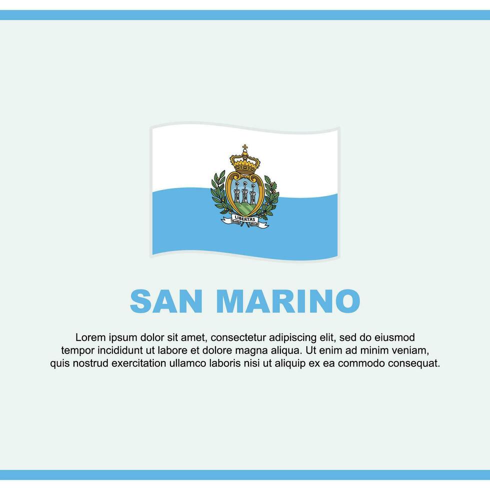 san marino vlag achtergrond ontwerp sjabloon. san marino onafhankelijkheid dag banier sociaal media na. san marino ontwerp vector