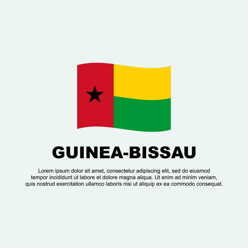 Guinea-Bissau vlag achtergrond ontwerp sjabloon. Guinea-Bissau onafhankelijkheid dag banier sociaal media na. Guinea-Bissau achtergrond vector