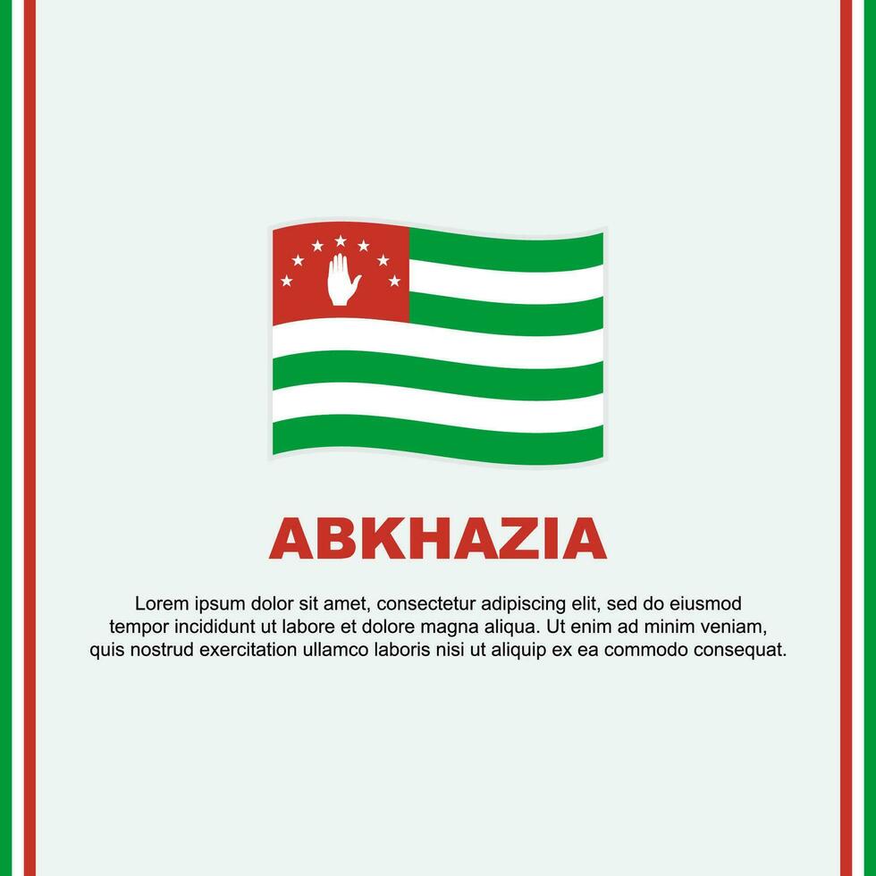 Abchazië vlag achtergrond ontwerp sjabloon. Abchazië onafhankelijkheid dag banier sociaal media na. Abchazië tekenfilm vector