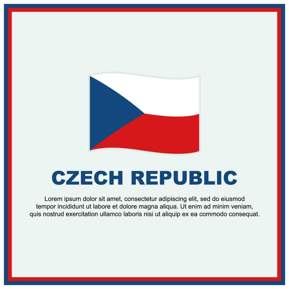 Tsjechisch republiek vlag achtergrond ontwerp sjabloon. Tsjechisch republiek onafhankelijkheid dag banier sociaal media na. Tsjechisch republiek banier vector