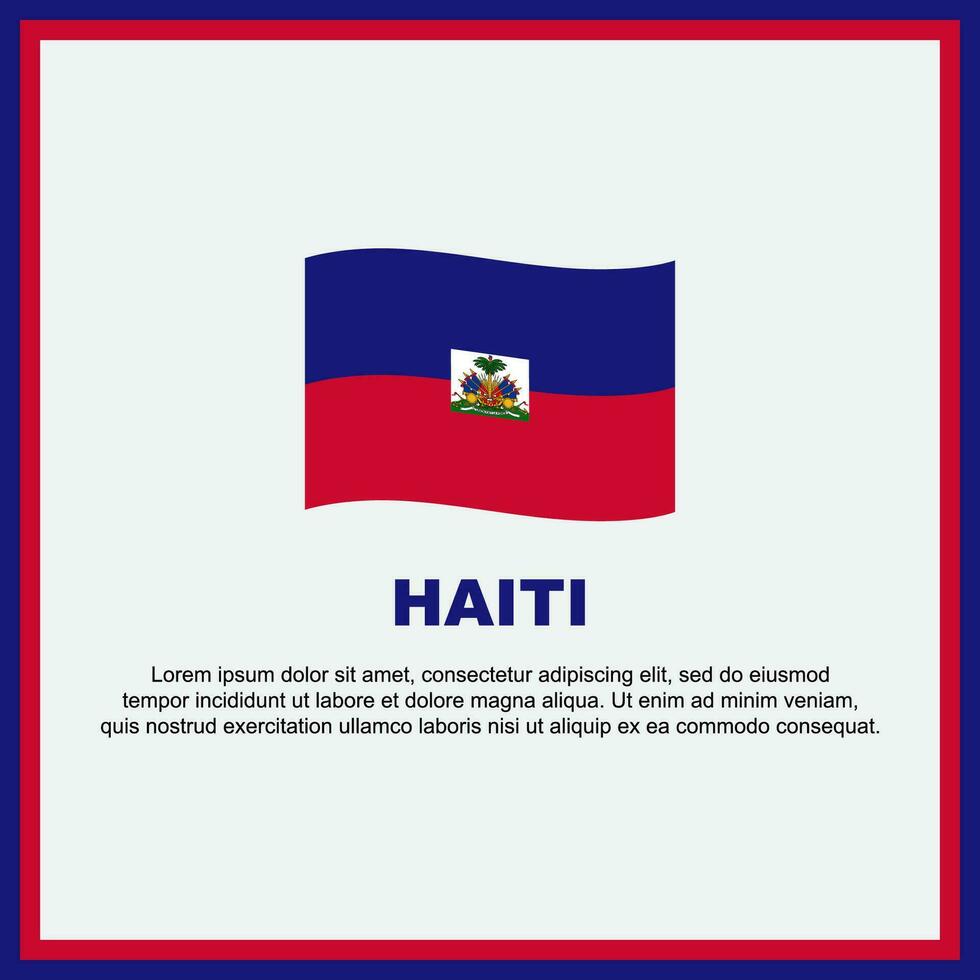 Haïti vlag achtergrond ontwerp sjabloon. Haïti onafhankelijkheid dag banier sociaal media na. Haïti banier vector
