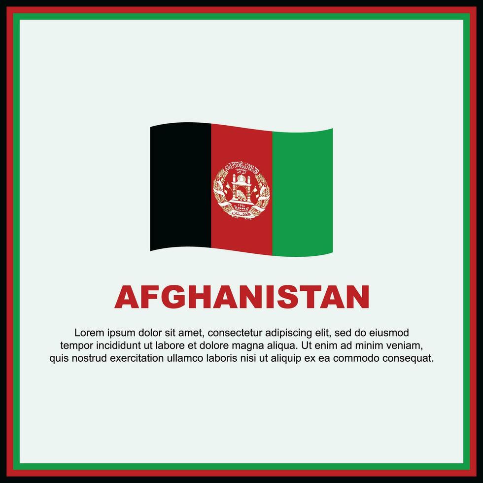 afghanistan vlag achtergrond ontwerp sjabloon. afghanistan onafhankelijkheid dag banier sociaal media na. afghanistan banier vector