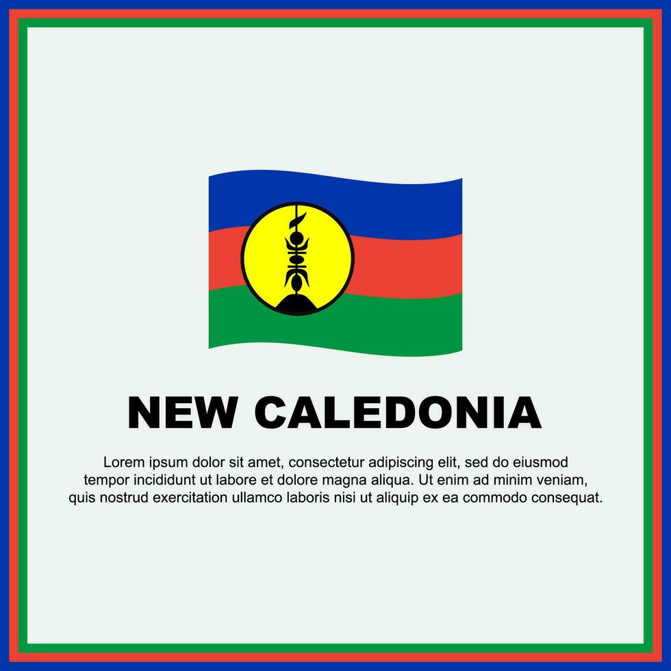 nieuw Caledonië vlag achtergrond ontwerp sjabloon. nieuw Caledonië onafhankelijkheid dag banier sociaal media na. banier vector