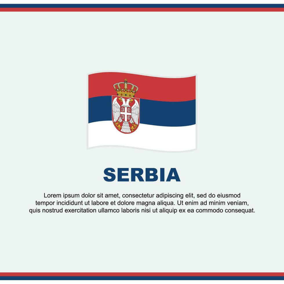 Servië vlag achtergrond ontwerp sjabloon. Servië onafhankelijkheid dag banier sociaal media na. Servië ontwerp vector