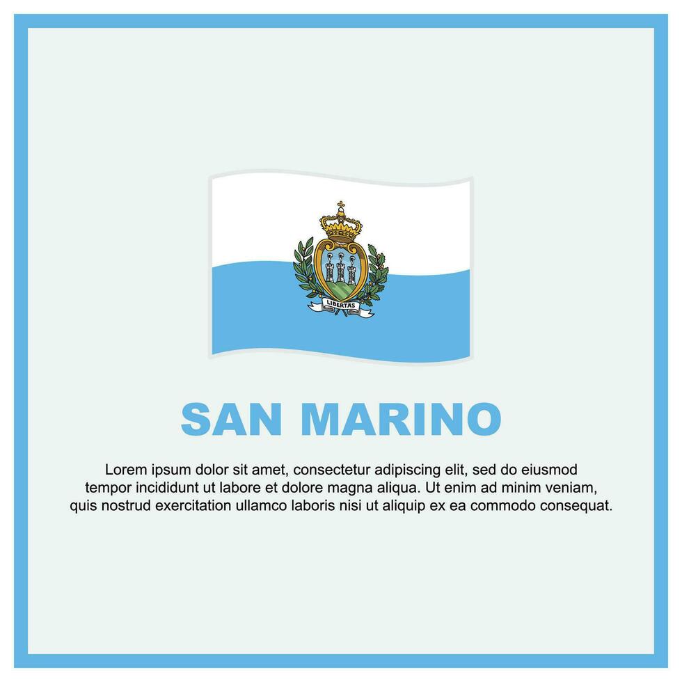 san marino vlag achtergrond ontwerp sjabloon. san marino onafhankelijkheid dag banier sociaal media na. san marino banier vector