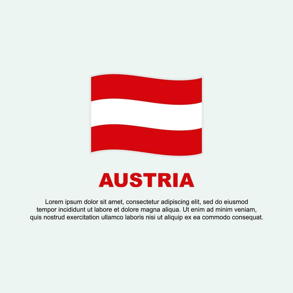 Oostenrijk vlag achtergrond ontwerp sjabloon. Oostenrijk onafhankelijkheid dag banier sociaal media na. Oostenrijk achtergrond vector