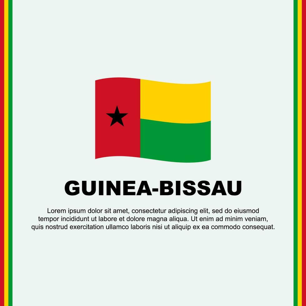 Guinea-Bissau vlag achtergrond ontwerp sjabloon. Guinea-Bissau onafhankelijkheid dag banier sociaal media na. Guinea-Bissau tekenfilm vector