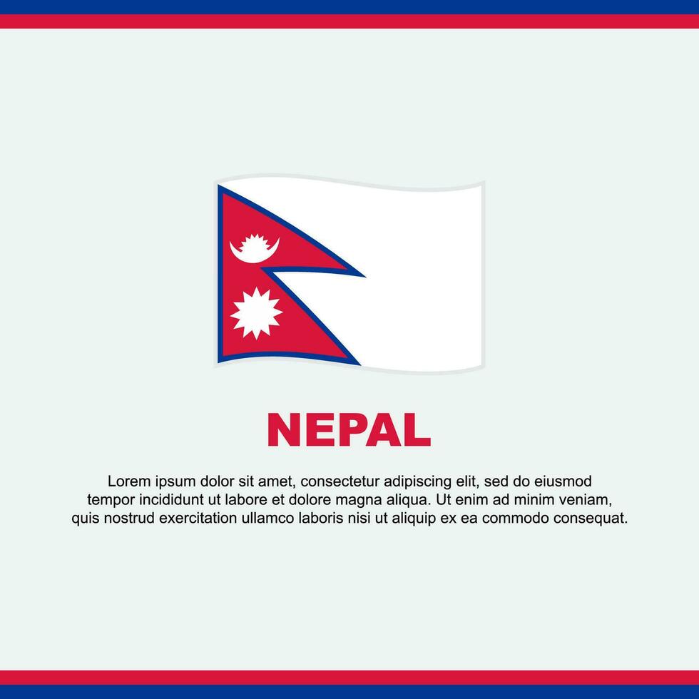 Nepal vlag achtergrond ontwerp sjabloon. Nepal onafhankelijkheid dag banier sociaal media na. Nepal ontwerp vector