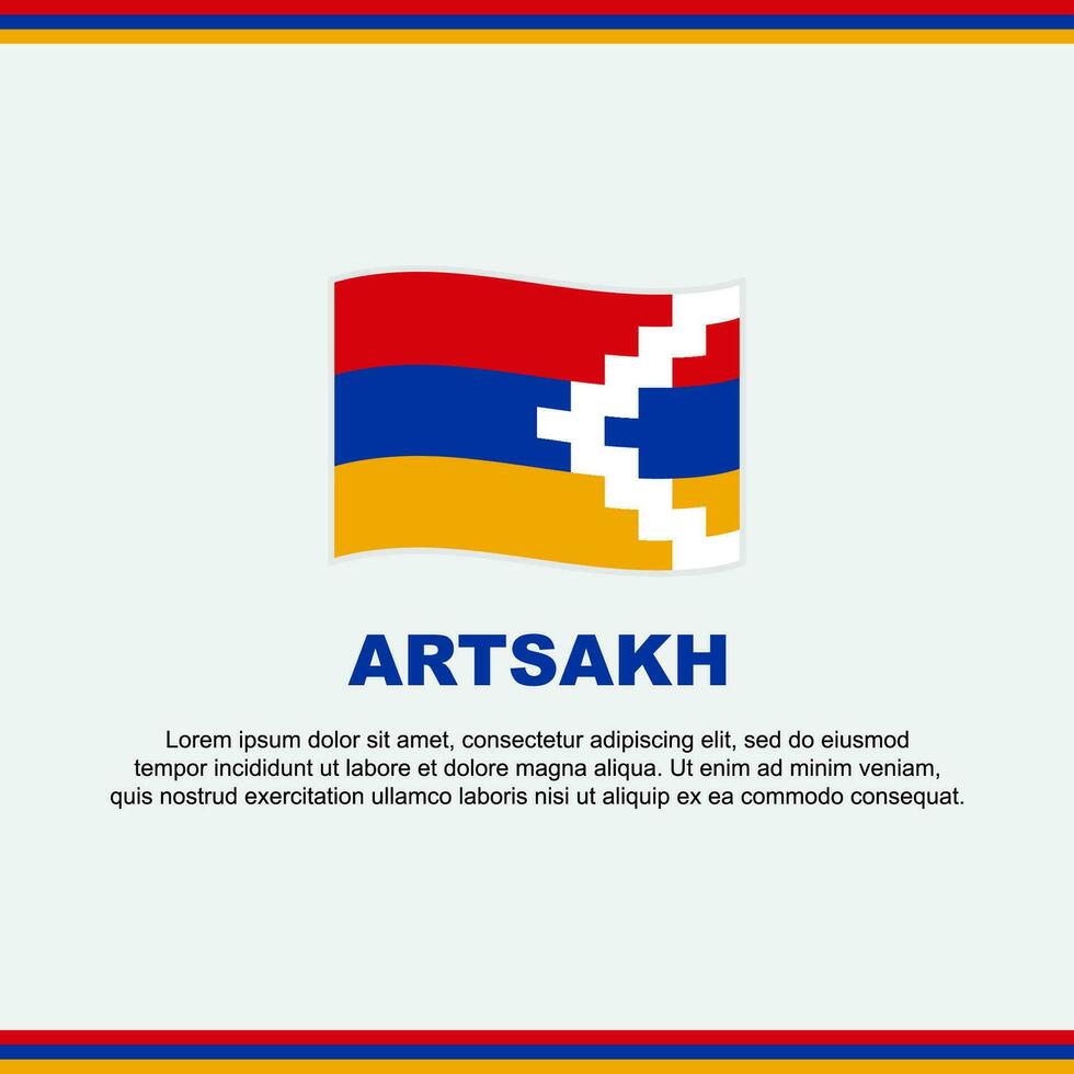 artsakh vlag achtergrond ontwerp sjabloon. artsakh onafhankelijkheid dag banier sociaal media na. artsakh ontwerp vector