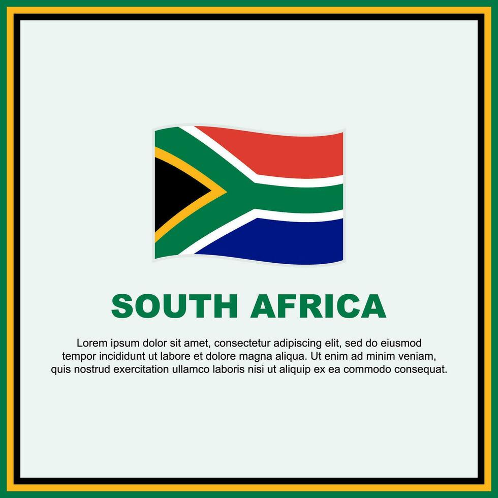 zuiden Afrika vlag achtergrond ontwerp sjabloon. zuiden Afrika onafhankelijkheid dag banier sociaal media na. zuiden Afrika banier vector