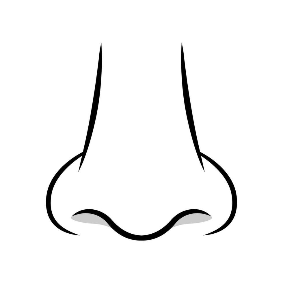 neus- icoon lijn kunst vector geïsoleerd Aan wit achtergrond.