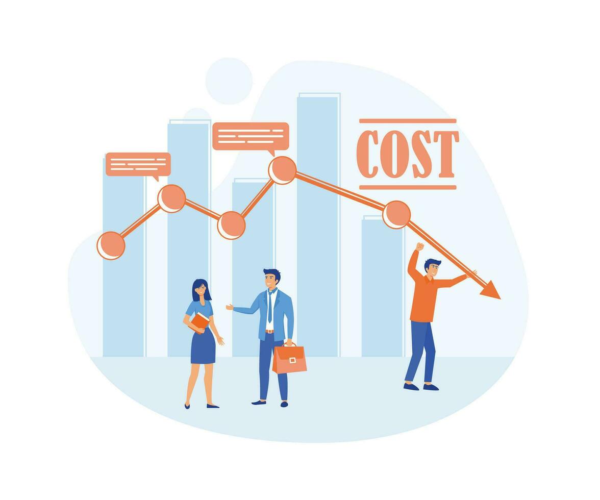 begroting planning. mensen analyseren persoonlijk of zakelijke begroting. financiën accounting en berekening van financieel inkomen en uitgaven. vlak vector modern illustratie