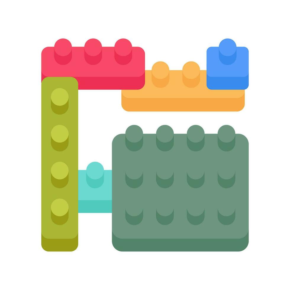 Lego icoon in vector. illustratie vector