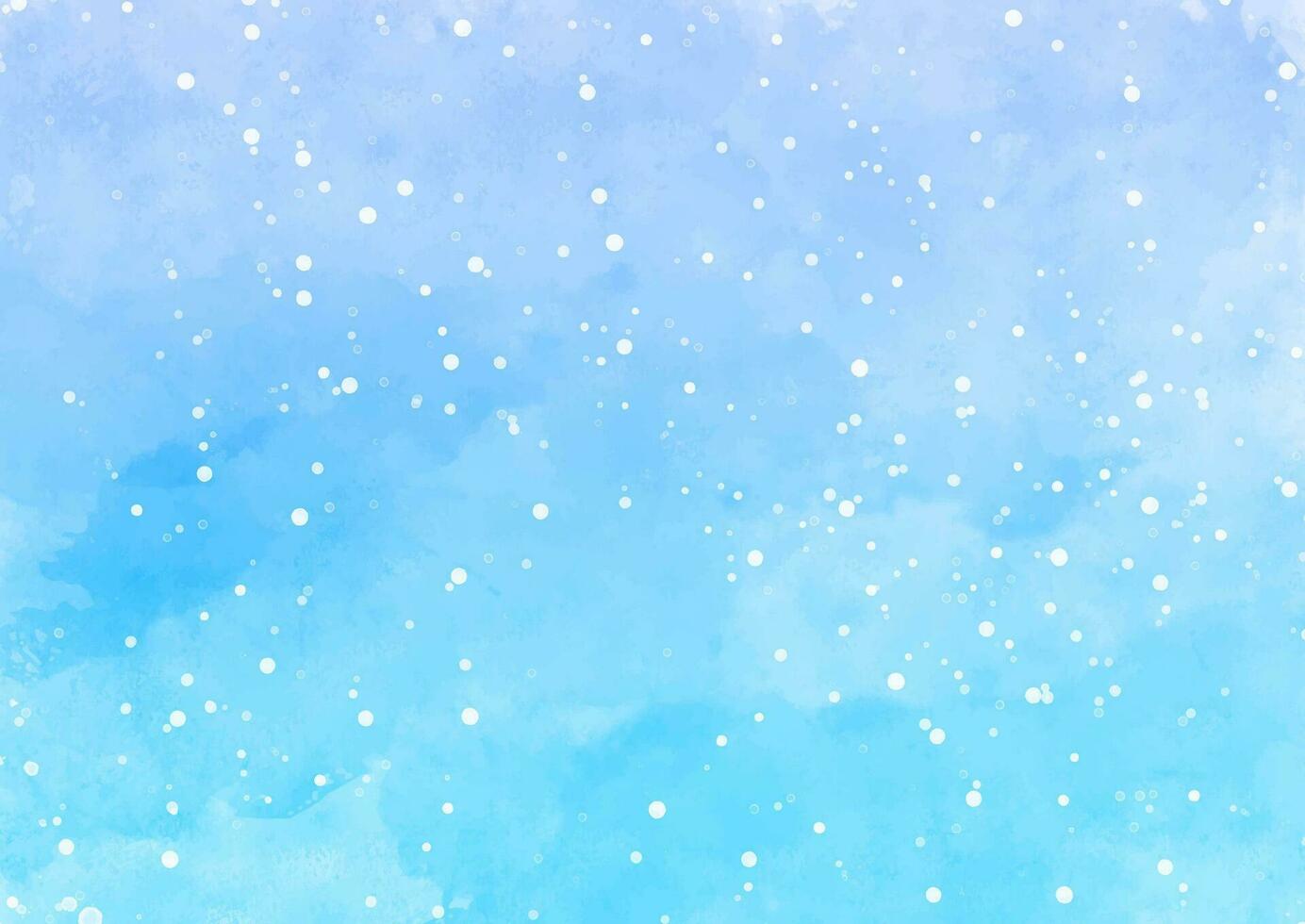 hand- geschilderd blauw waterverf achtergrond met besneeuwd bedekking vector
