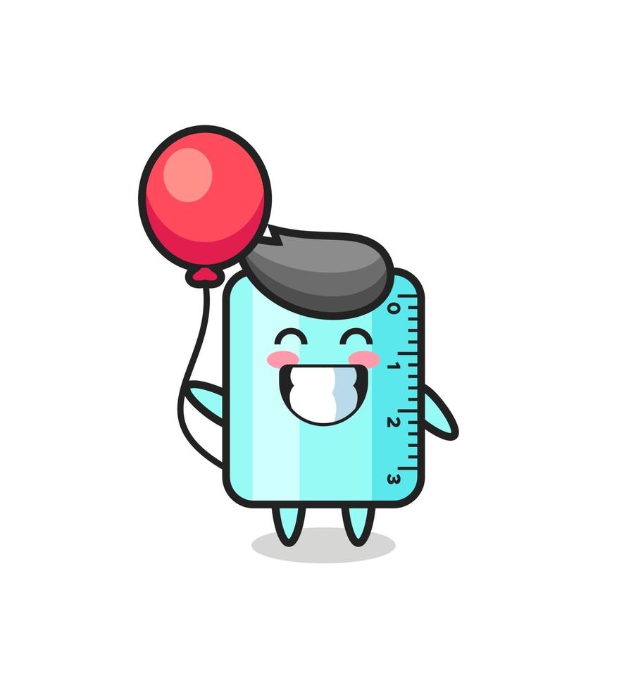 heerser mascotte illustratie speelt ballon vector