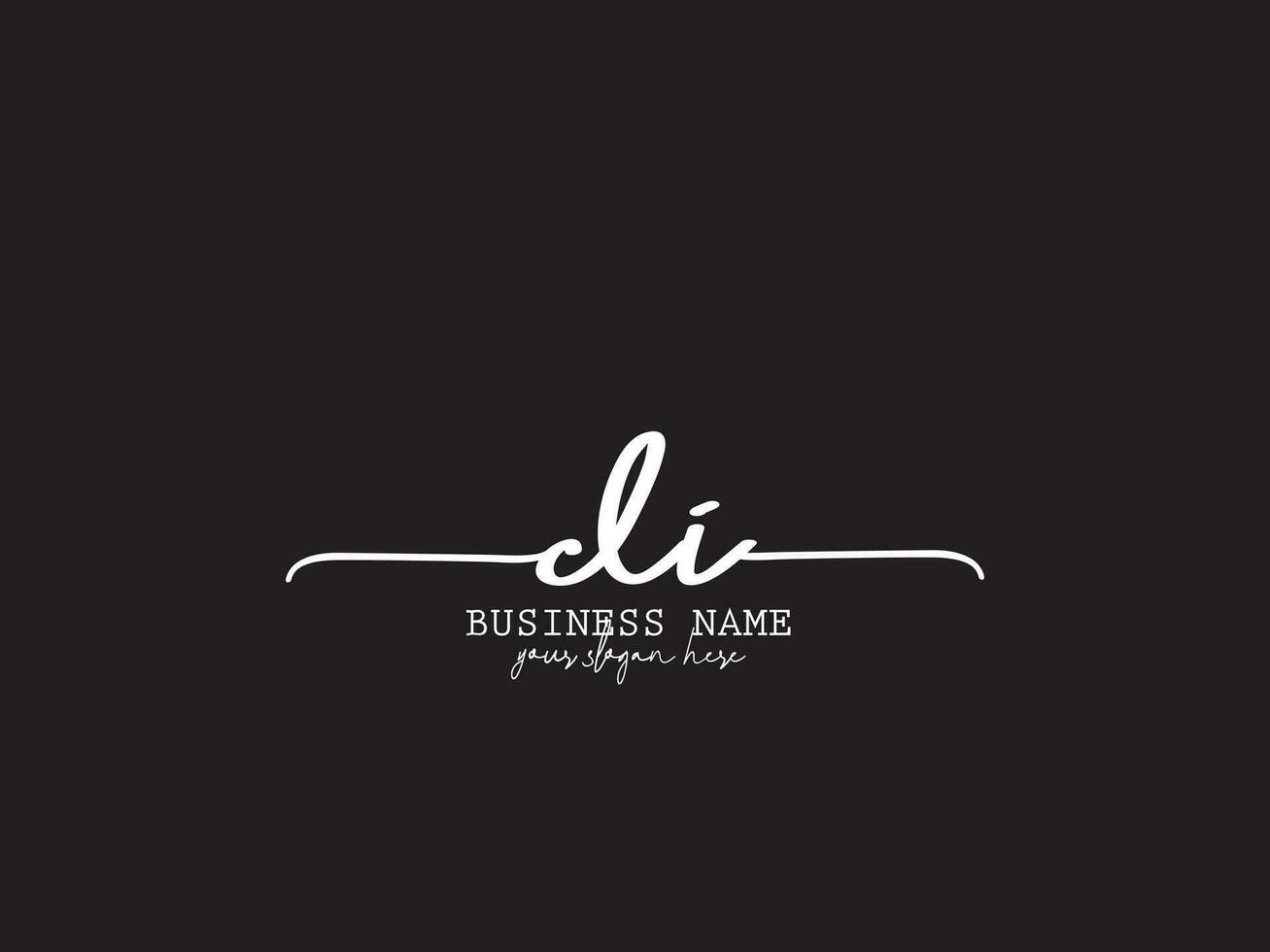 handtekening luxe di logo icoon vector beeld ontwerp