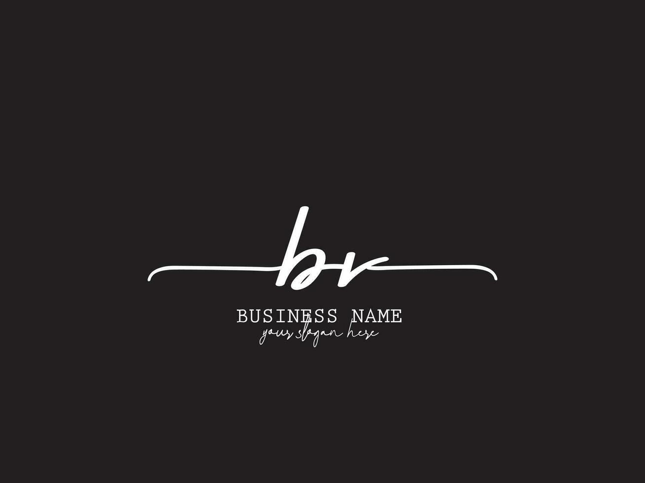 bloemen br handtekening logo, eerste brief br logo icoon en branding vector