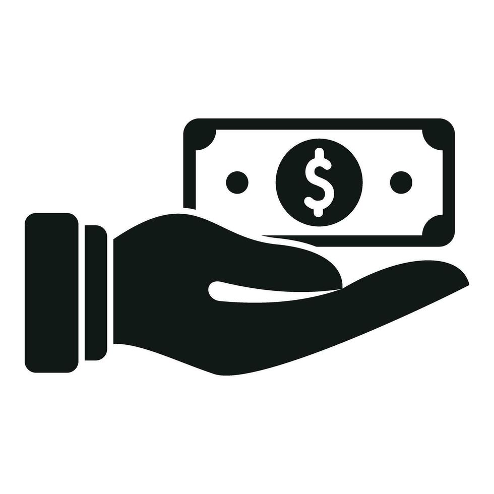 zorg geld contant geld icoon gemakkelijk vector. kaart verandering Geldautomaat vector
