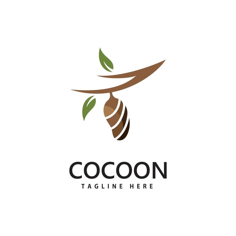 cocon logo vector pictogram illustratie sjabloonontwerp