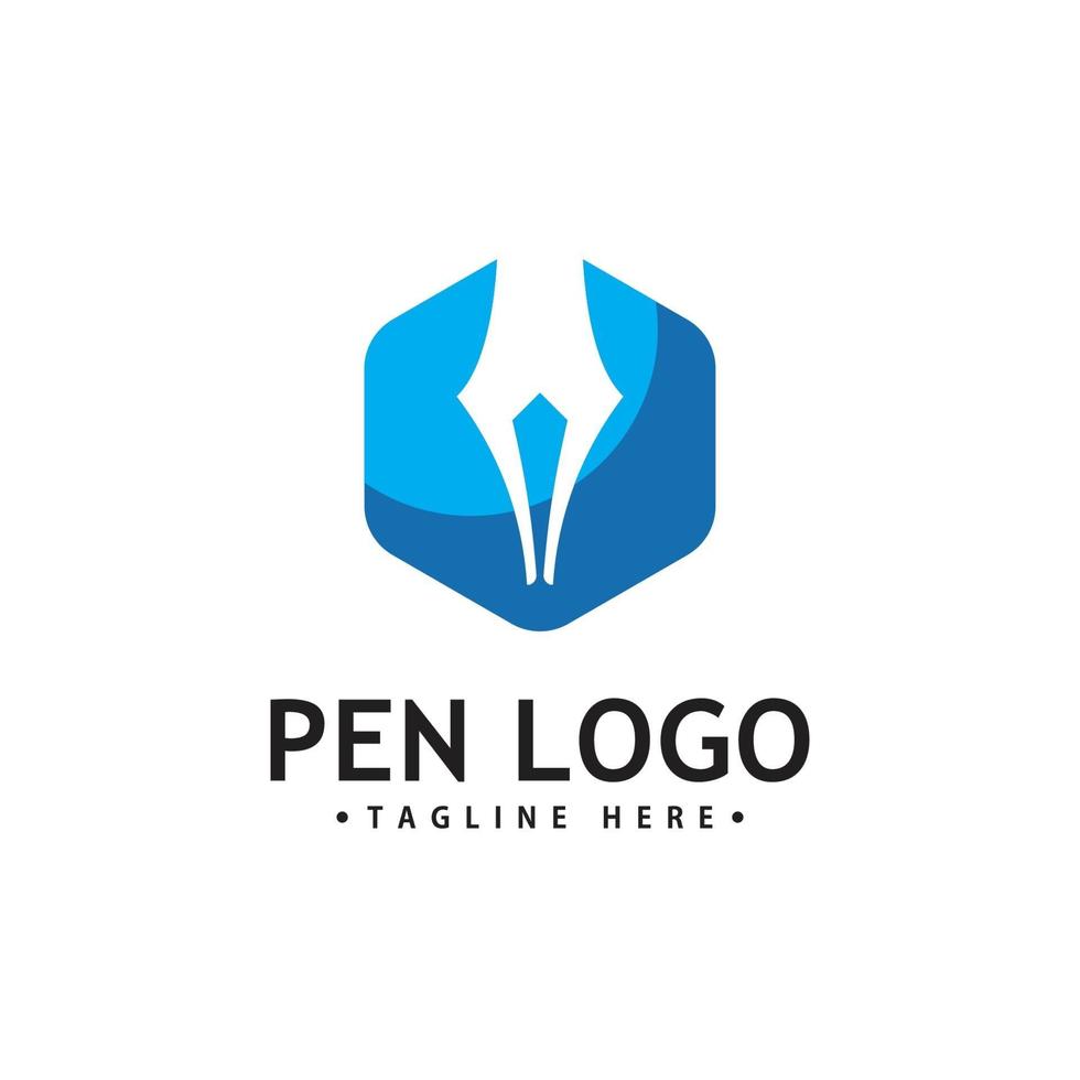 pen logo pictogrammalplaatje. identiteit van de schrijver van het bedrijf vector