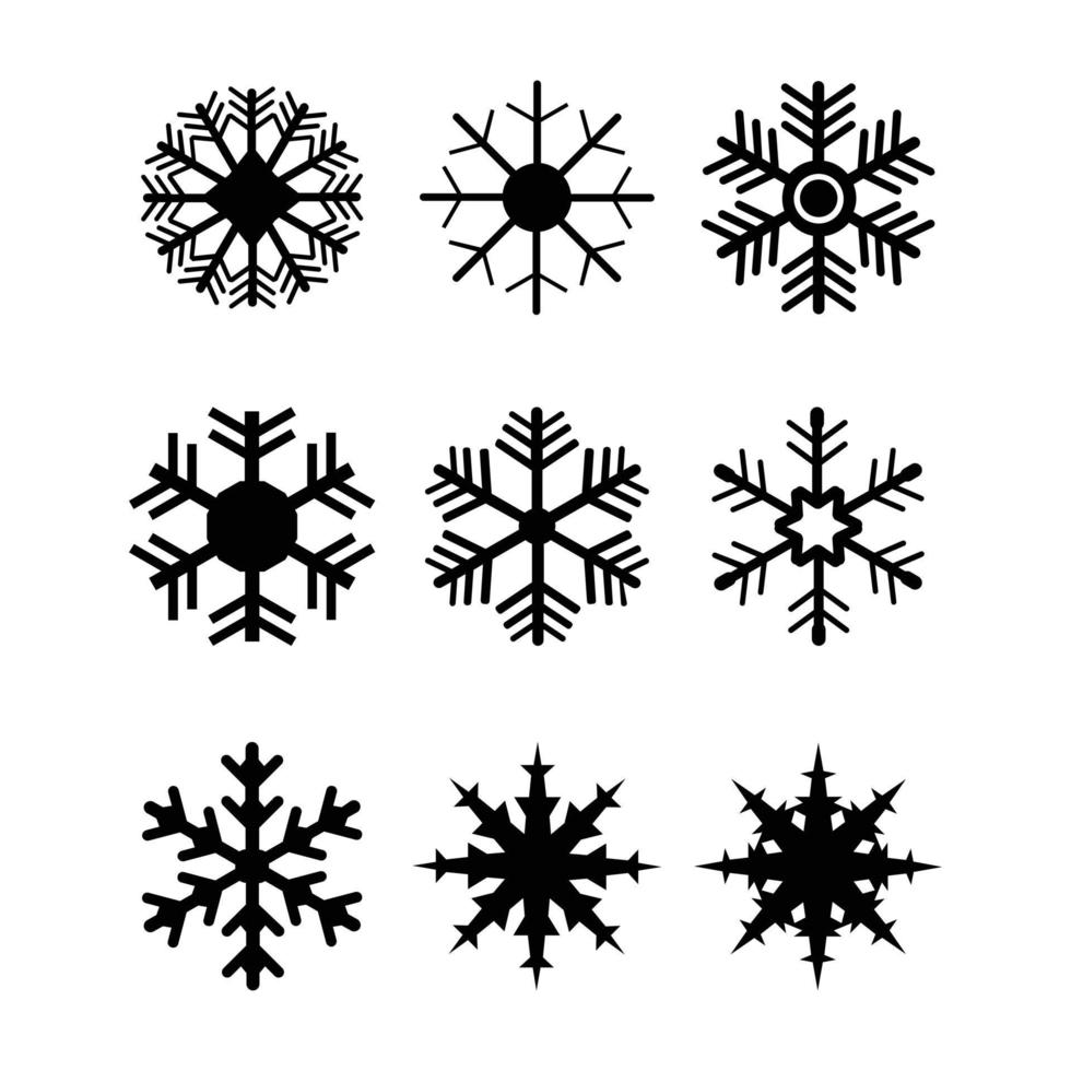 sneeuw set geïllustreerd op witte achtergrond vector