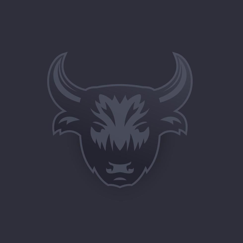 buffel, stier hoofd vector logo