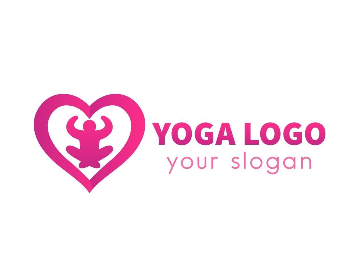 meditatie, yoga vector logo element geïsoleerd op wit