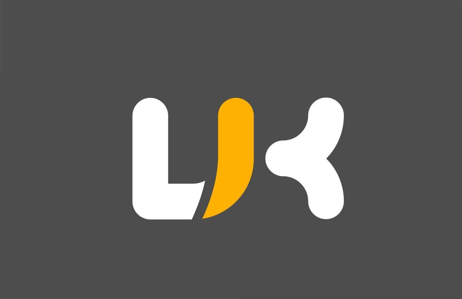 geel wit grijs combinatie logo letter vk vk alfabet ontwerp icoon vector
