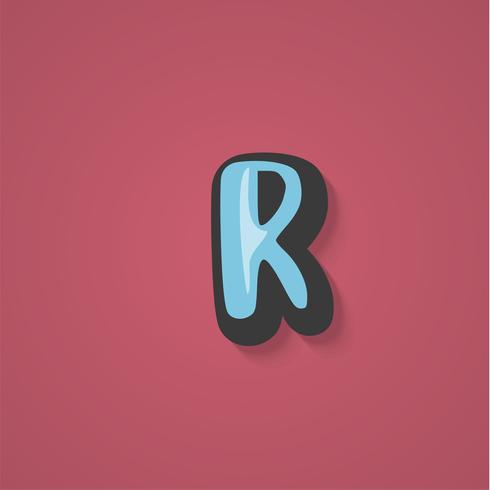 Grappig karakter van een lettertype, vectorillustratie vector