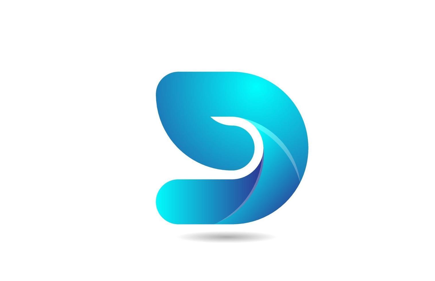 blauw kleurverloop logo g alfabet letter ontwerp icoon voor bedrijf vector