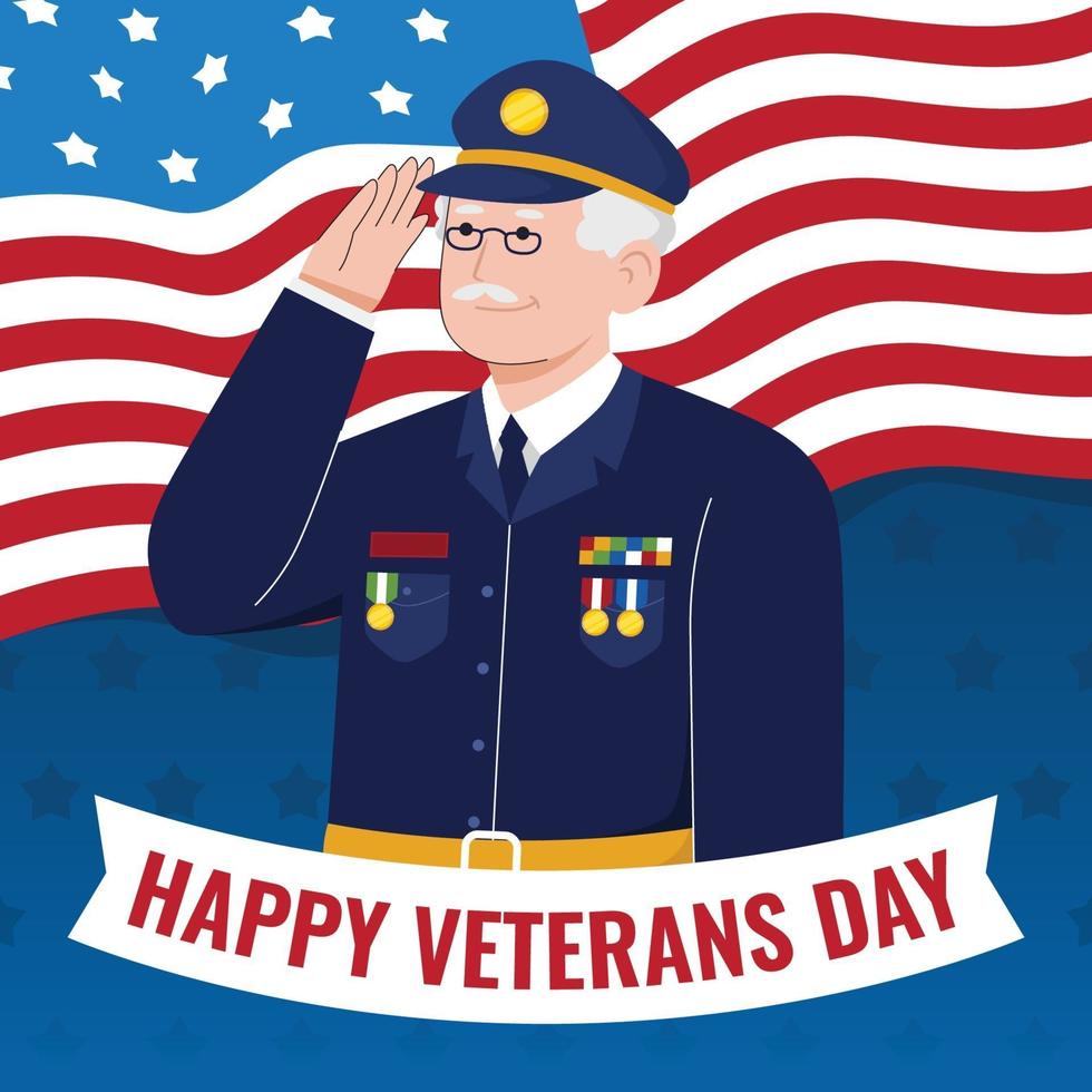 gelukkige veteranen dag illustratie vector