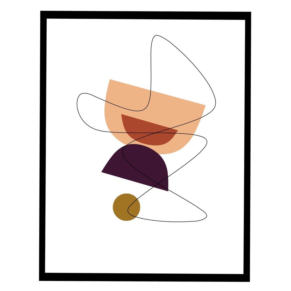 trendy minimalistische abstracte illustratie eigentijds artistiek vector