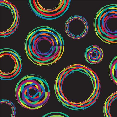 Kleurrijke lijnen in 3D op zwarte achtergrond, vectorillustratie vector