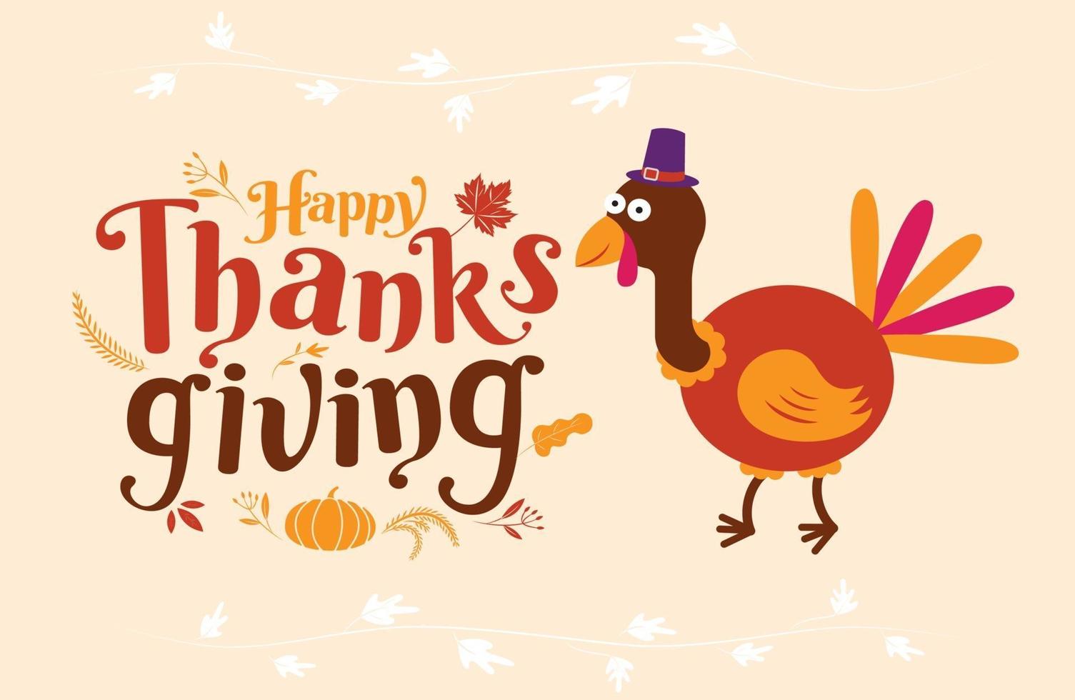 happy thanksgiving day, herfst, typografie, kalligrafie vector