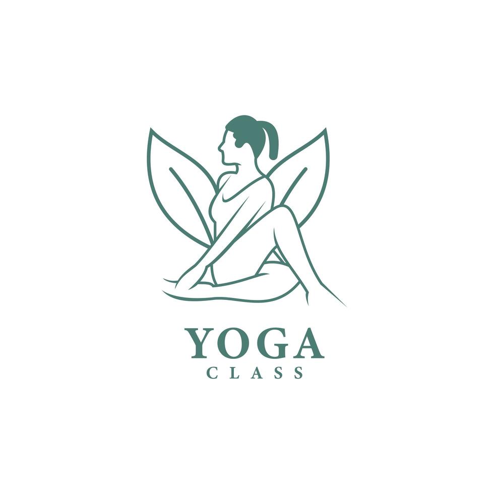 yoga logo sjabloon ontwerp pictogram vectorillustratie. vector