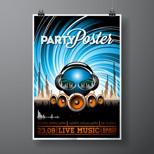 Partij flyer ontwerpen vector