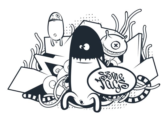 graffiti doodle kunst vector