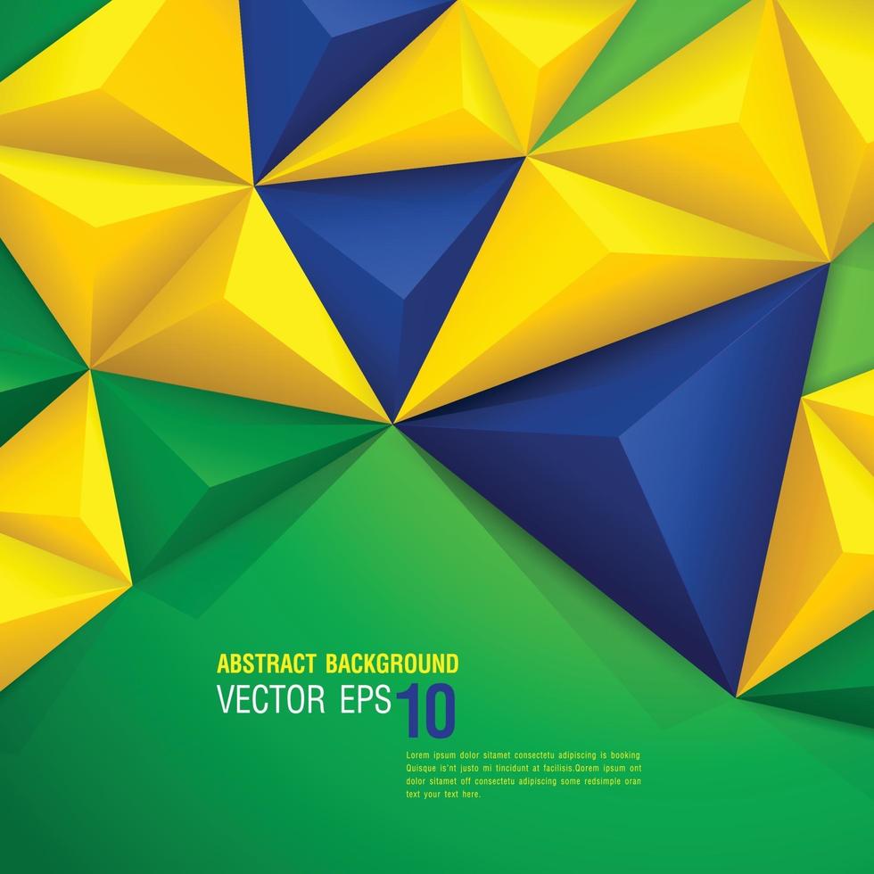 brazilië vlag kleuren geometrische vorm achtergrond vector