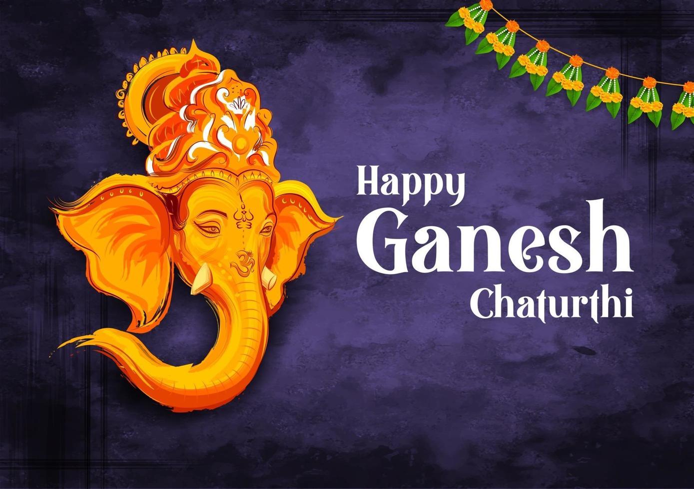 Lord Ganpati-achtergrond voor Ganesh Chaturthi-festival van India vector