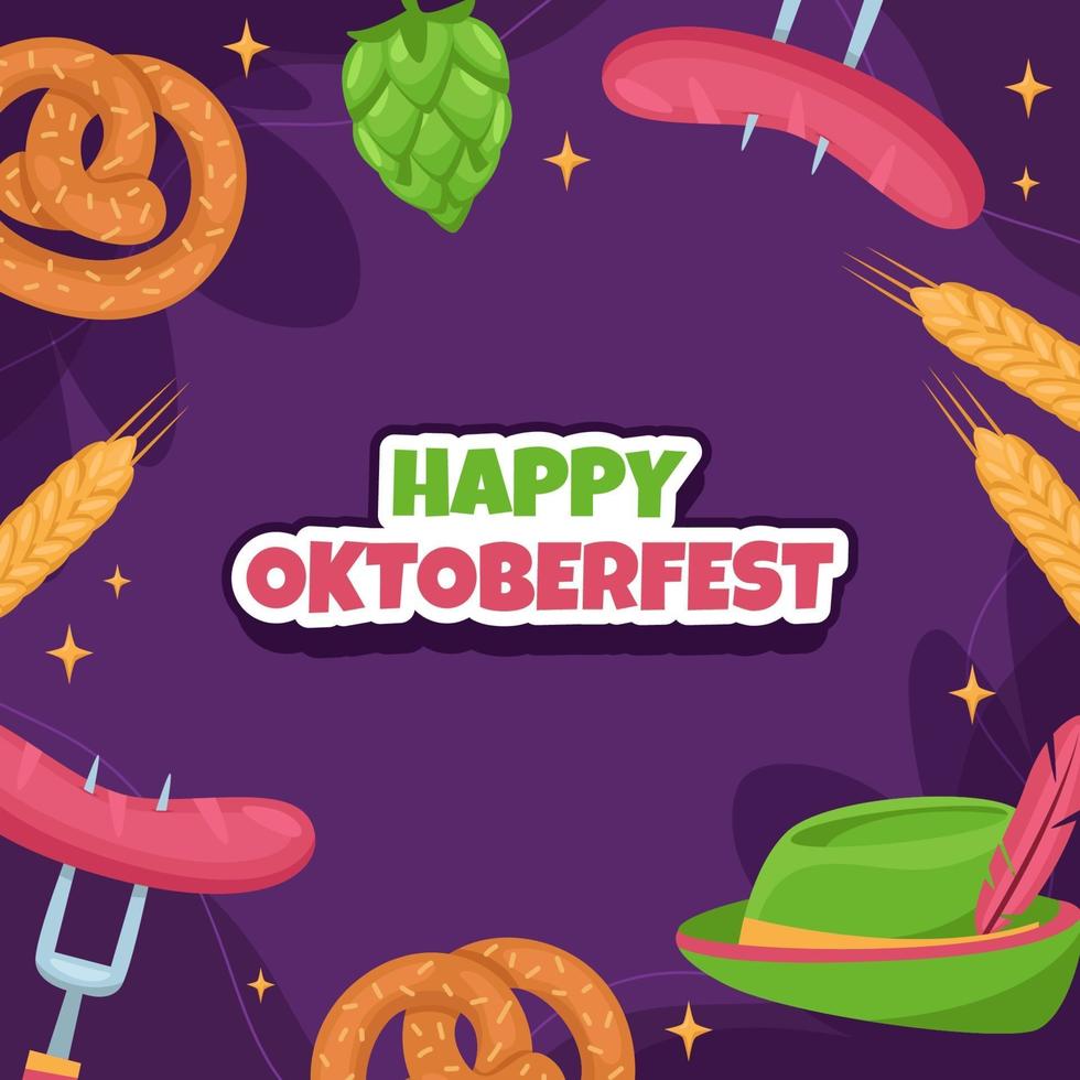 Beierse oktoberfest achtergrond vector