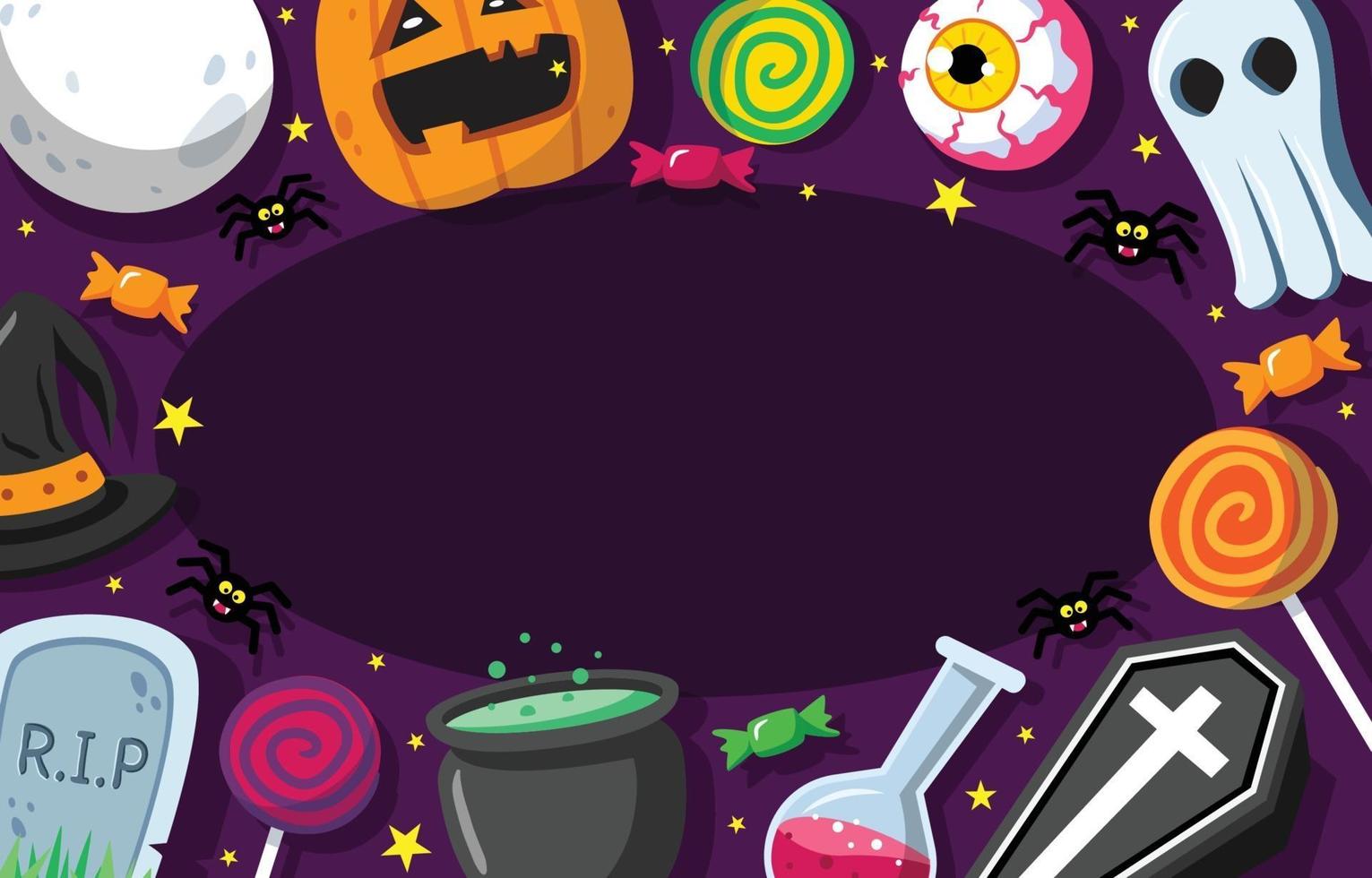 halloween festival cartoon achtergrond vector
