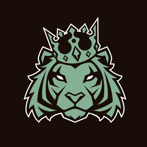 Tijger in Crown Vector Mascot