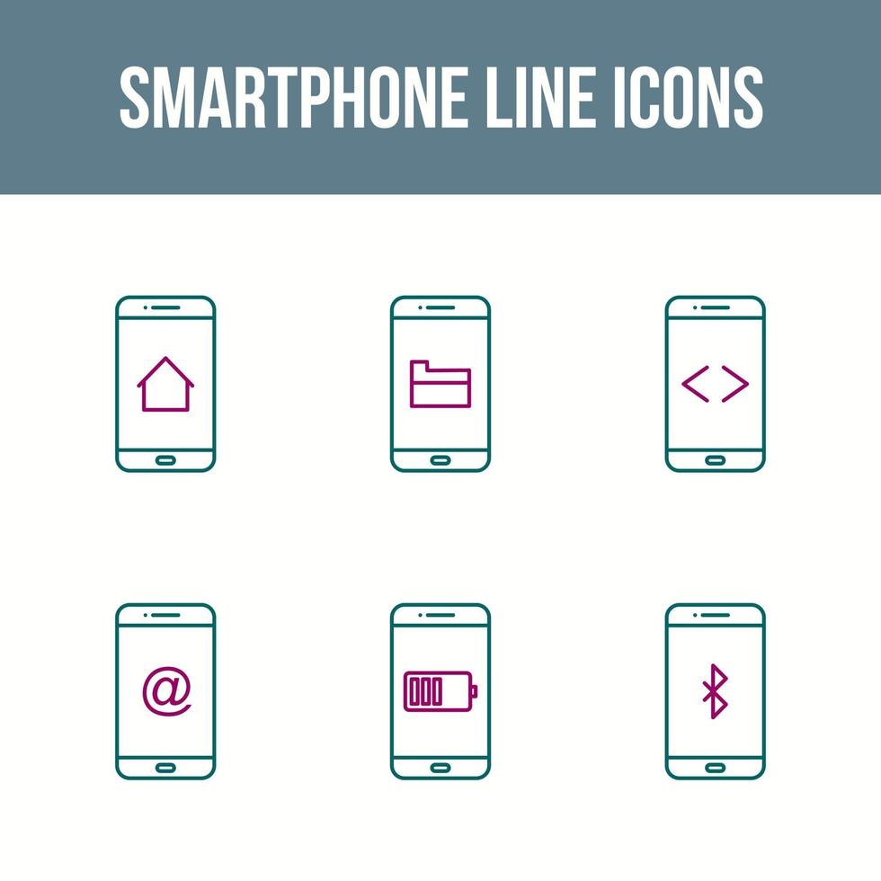 smartphone en mobiele apps vector icon set