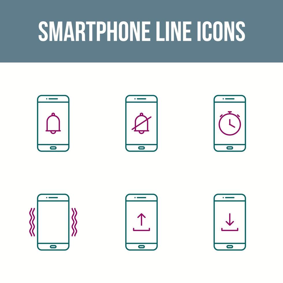 smartphone en mobiele apps vector icon set