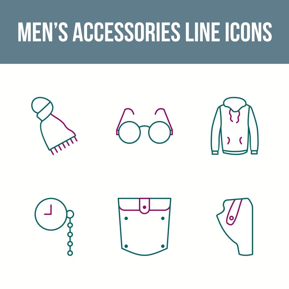 herenaccessoires vector icon set