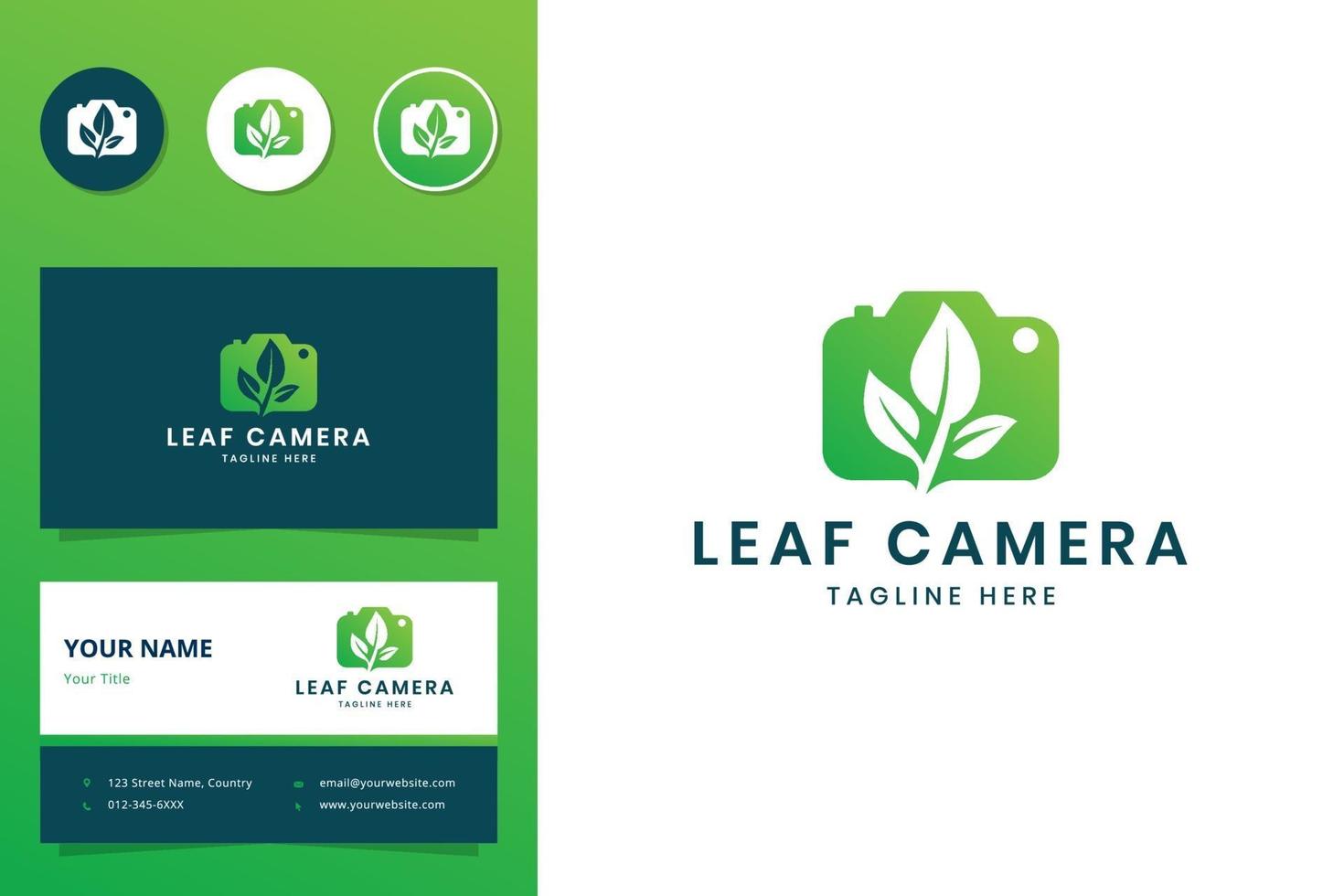 blad camera negatieve ruimte logo ontwerp vector