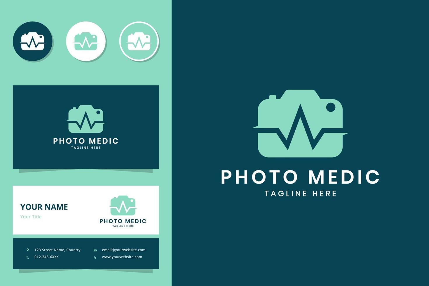 camera medische negatieve ruimte logo ontwerp vector